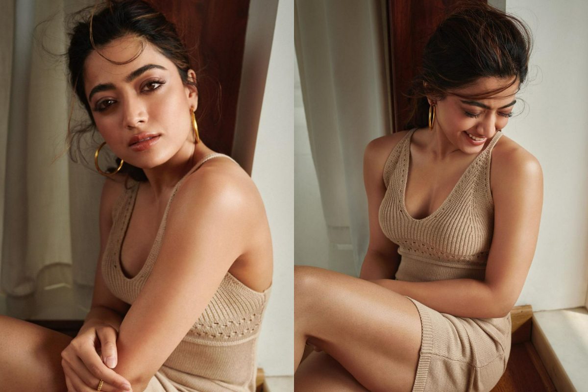 Rashmika Mandanna Looks Oh So Sexy In Beige Outfit, Proves She Is ...