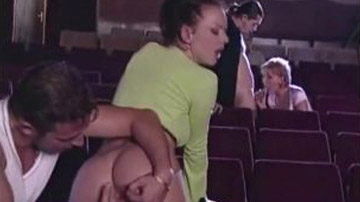 Lustful orgy in a theater - Porn300.com