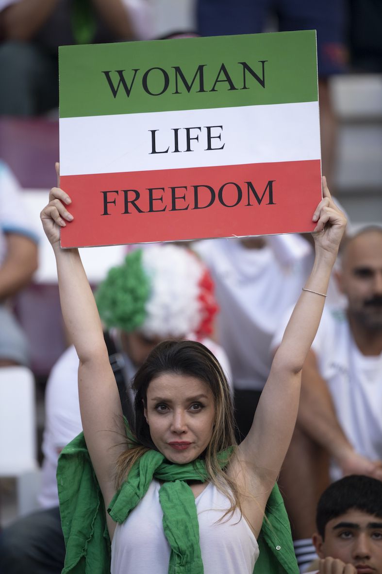 Respect For Iranian Women' protester invades World Cup match