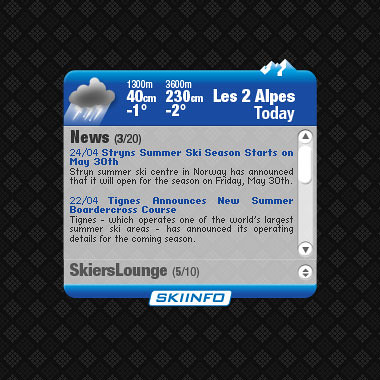 Widget Skiinfo | Proposition graphique pour le widget de bur… | Flickr