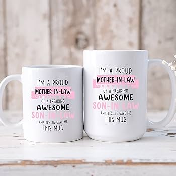 Amazon.com: I'm A Proud Mother In Law Of A Freaking Son In Law Mug ...