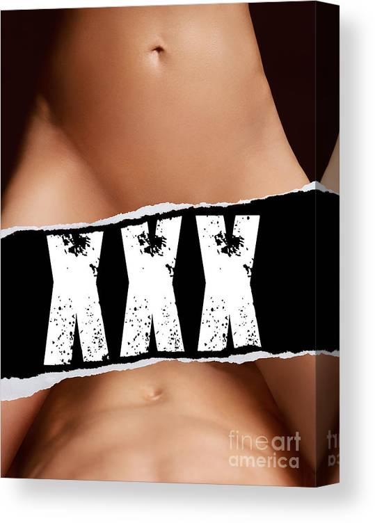 Closeup of couple making love XXX sign Canvas Print / Canvas Art ...