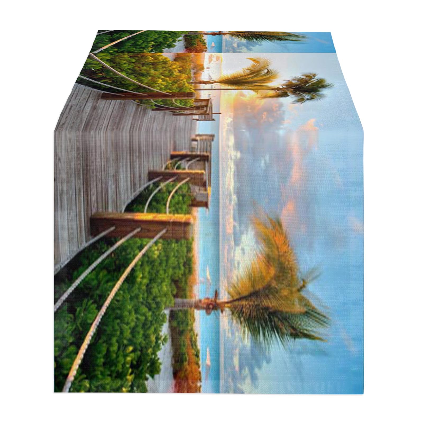 Amazon.com: Table Runners, Beach Seascape Table Runner, Cotton ...