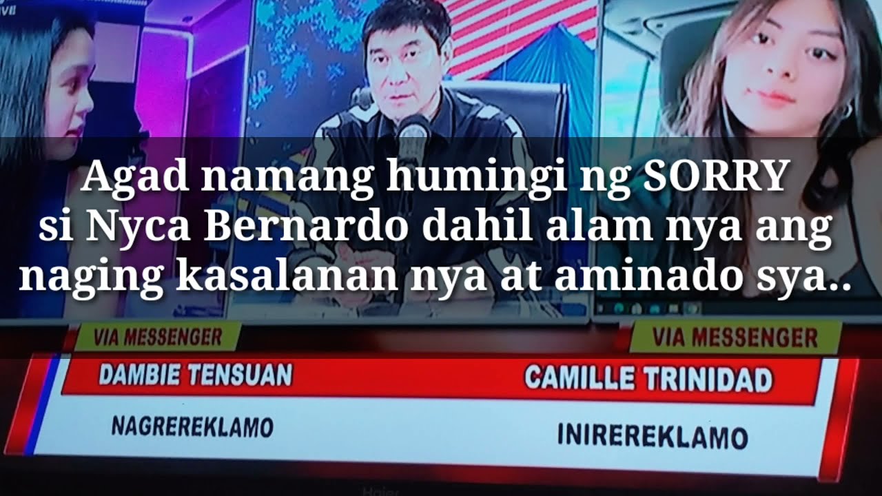 JAYZAM MANABAT AT CAMILLE TRINIDAD INIREKLAMO NI DAMBIE TENSUAN SA ...