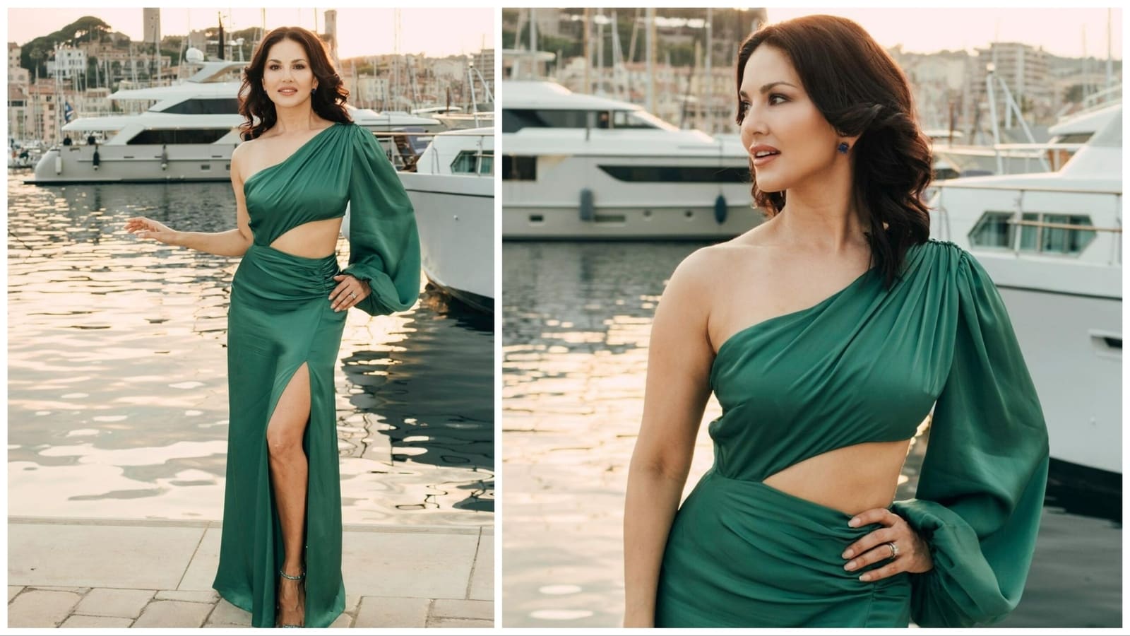 Sunny Leone looks perfect in green on first day in Cannes ...