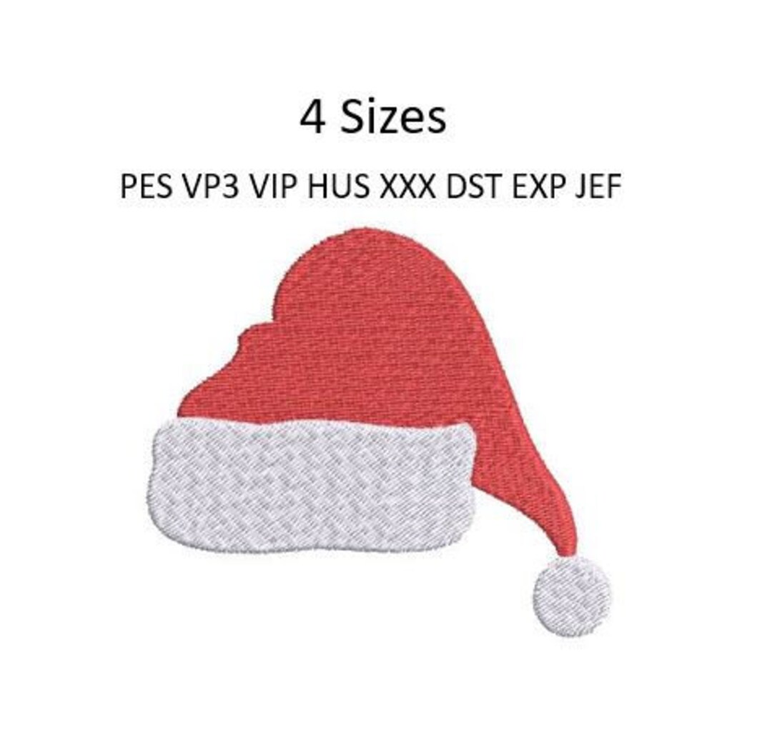 Christmas Embroidery Design Santa Hat Towel Machine Embroidery - Etsy