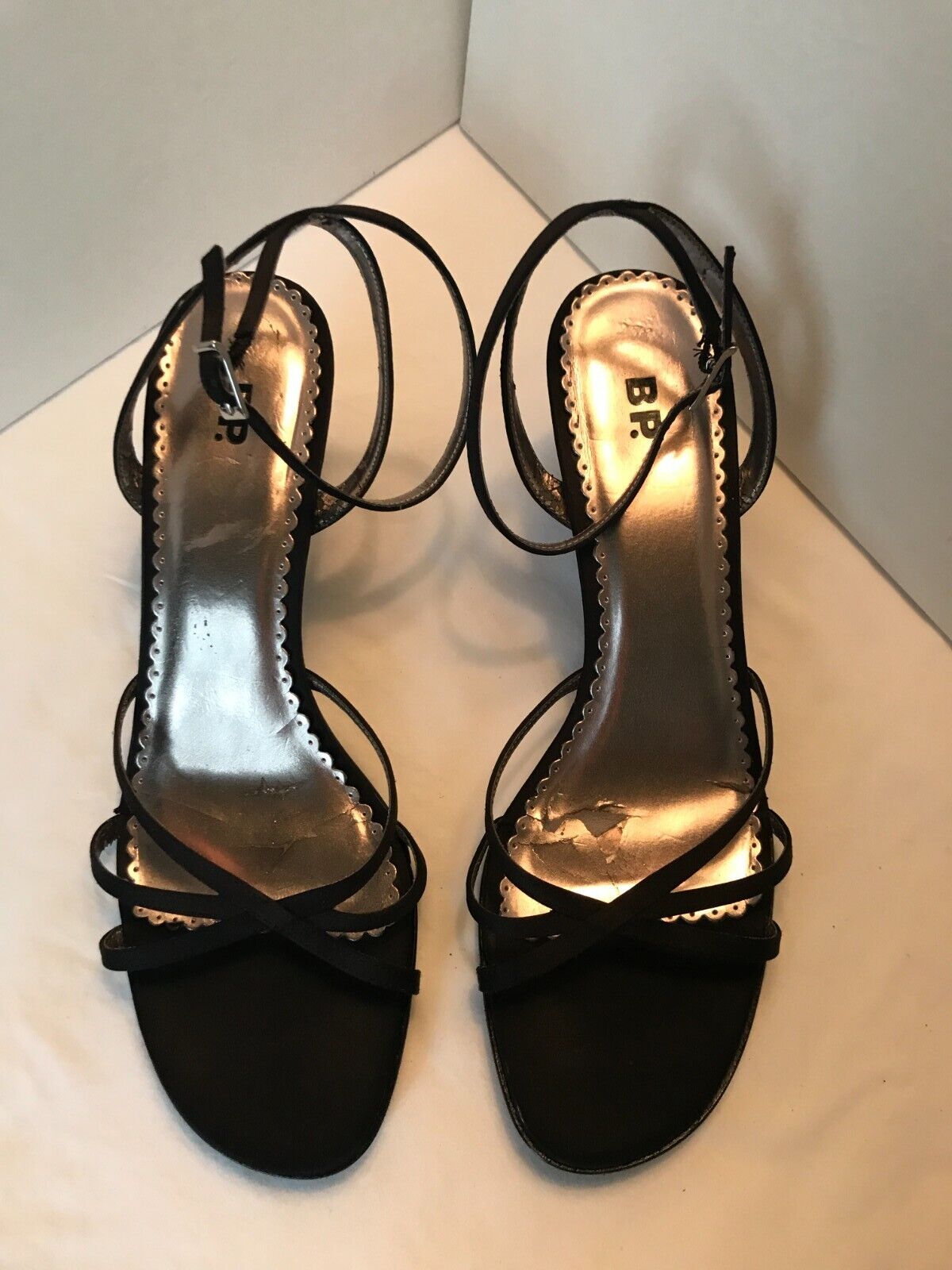 BP. Black 3" Heels Strappy At Toes and Ankle Sexy Size 7.5 | eBay