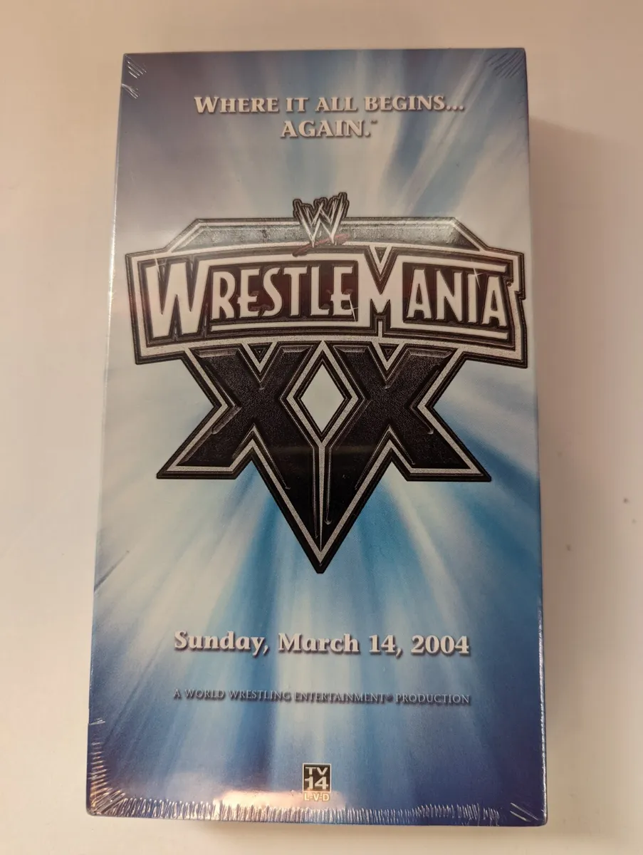 WWE WRESTLEMANIA 20 XX wrestling vhs WWF Home Video - NEW SEALED ...