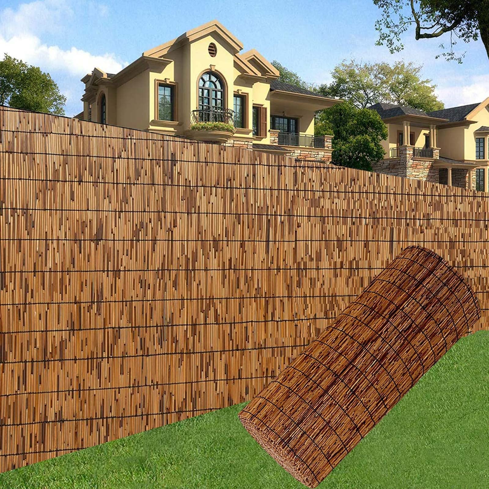 Amazon.com : Bamboo Rolled Reed Fenceing Privacy 2'H X 14'L Eco ...