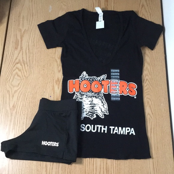 Hooters | Tops | New Hooters Girl Uniform Vneck Shirt Shorts From ...