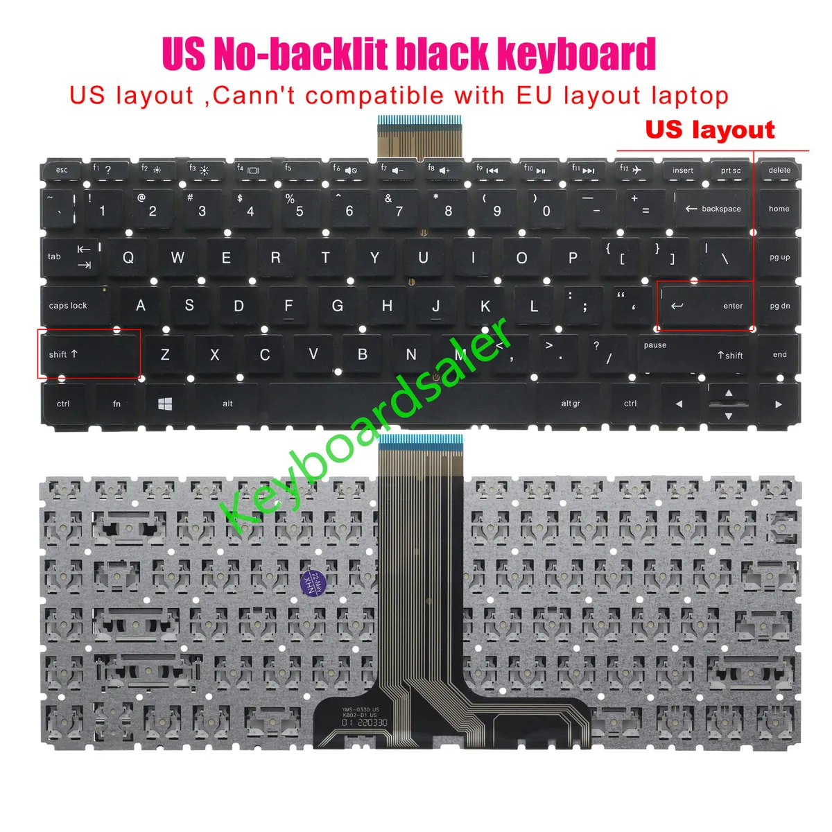 New US Keyboard For HP Pavilion X360 13-S 13-Sxxxx 13-S120ca 13 ...