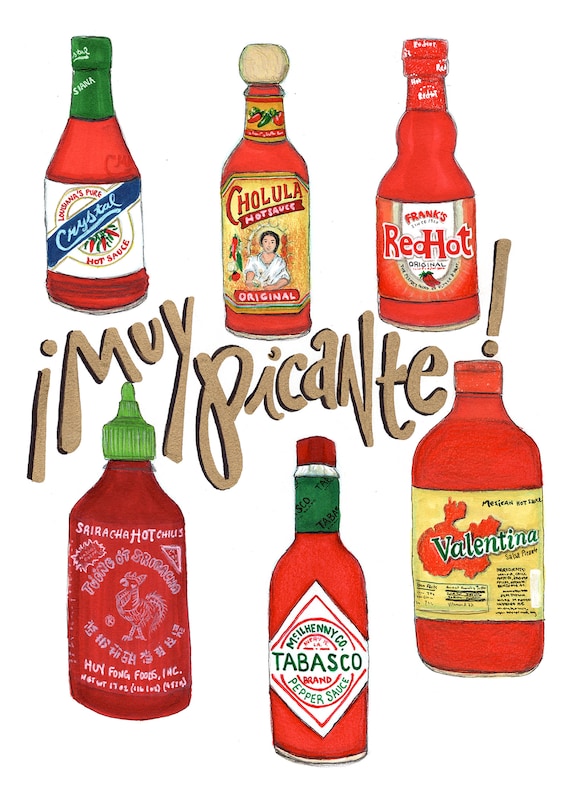 Hot Sauce in My Bag Swag // Muy Picante Very Spicy - Etsy