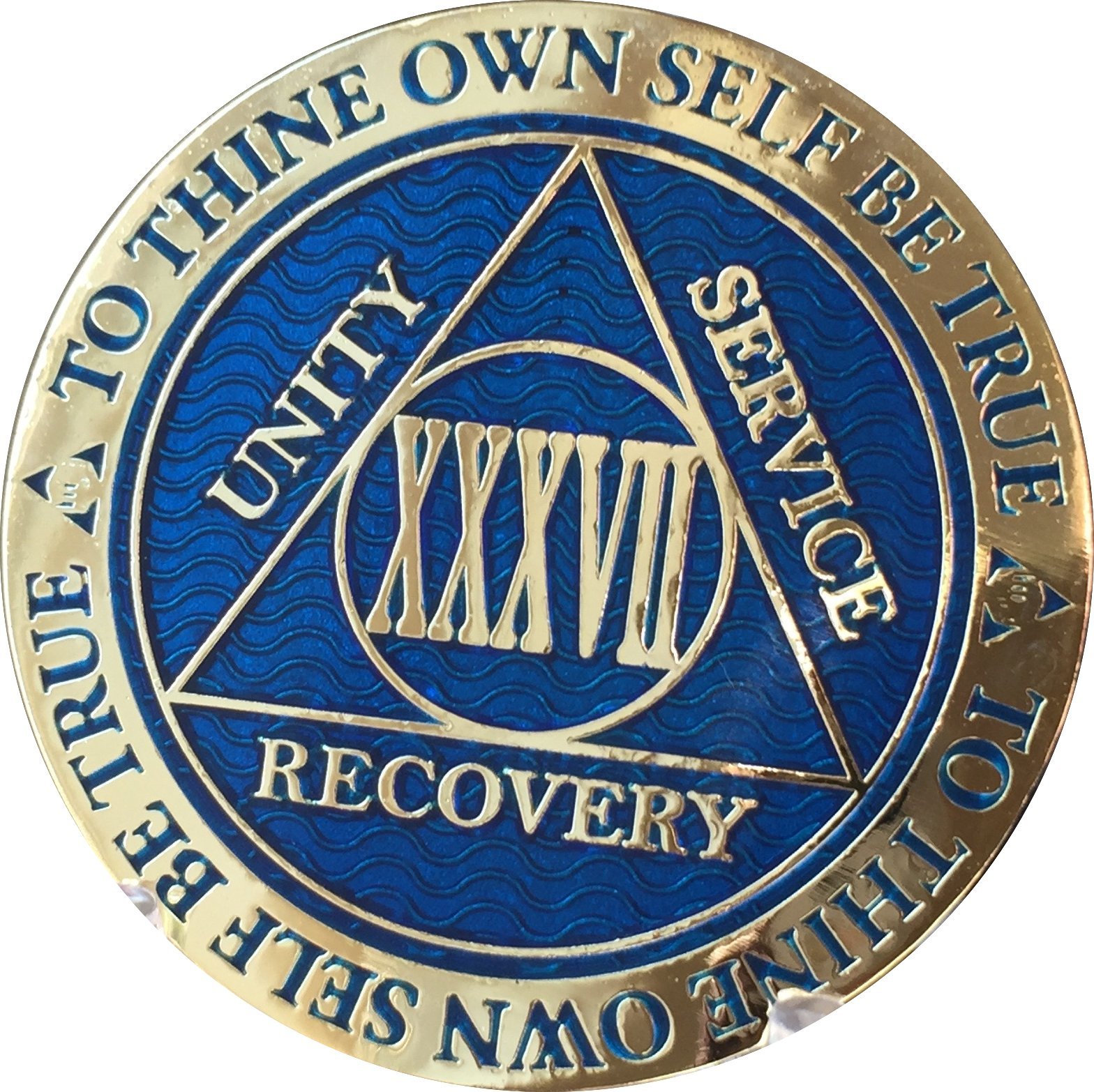 Amazon.com: RecoveryChip 37 Year Reflex Blue Gold Plated AA ...