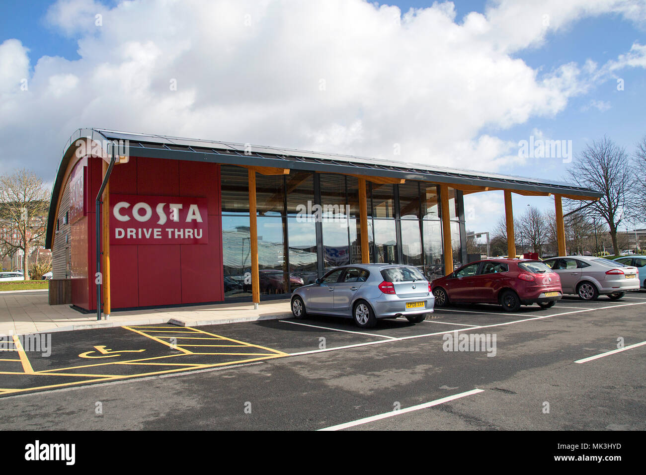 Swansea, UK: March, 2018: A new Costa Coffee Shop opens in Wales ...