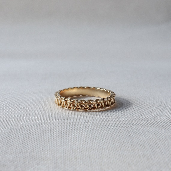 Klara Gold Macrame Band Ring - Etsy