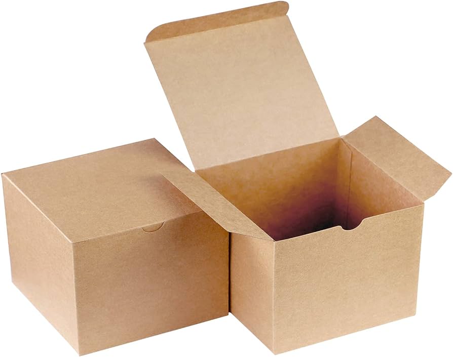 Amazon.com: Xxcxpark 30 PCS Brown Kraft Gift Boxes 5x5x3.5, Party ...