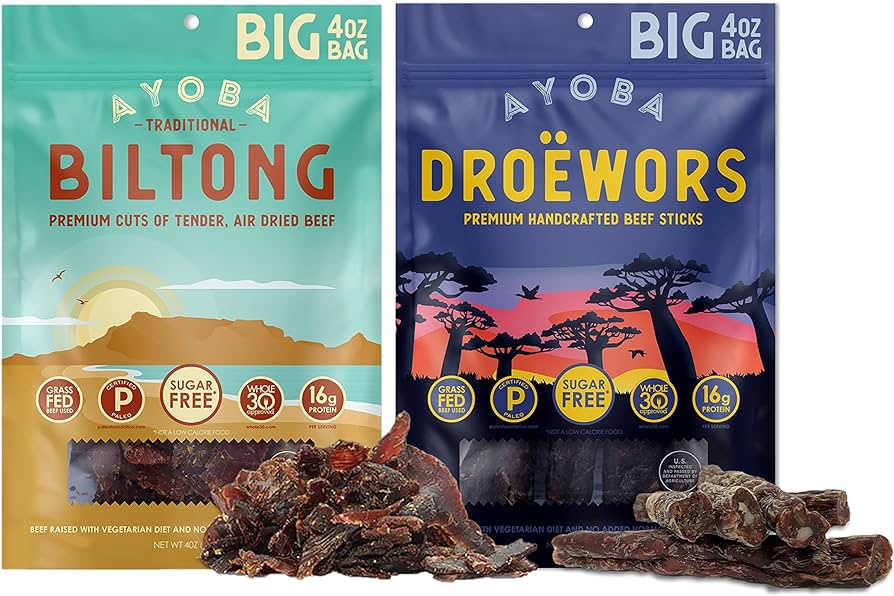 Amazon.com: Ayoba Traditional Duo Biltong and Bites - Grass Fed ...