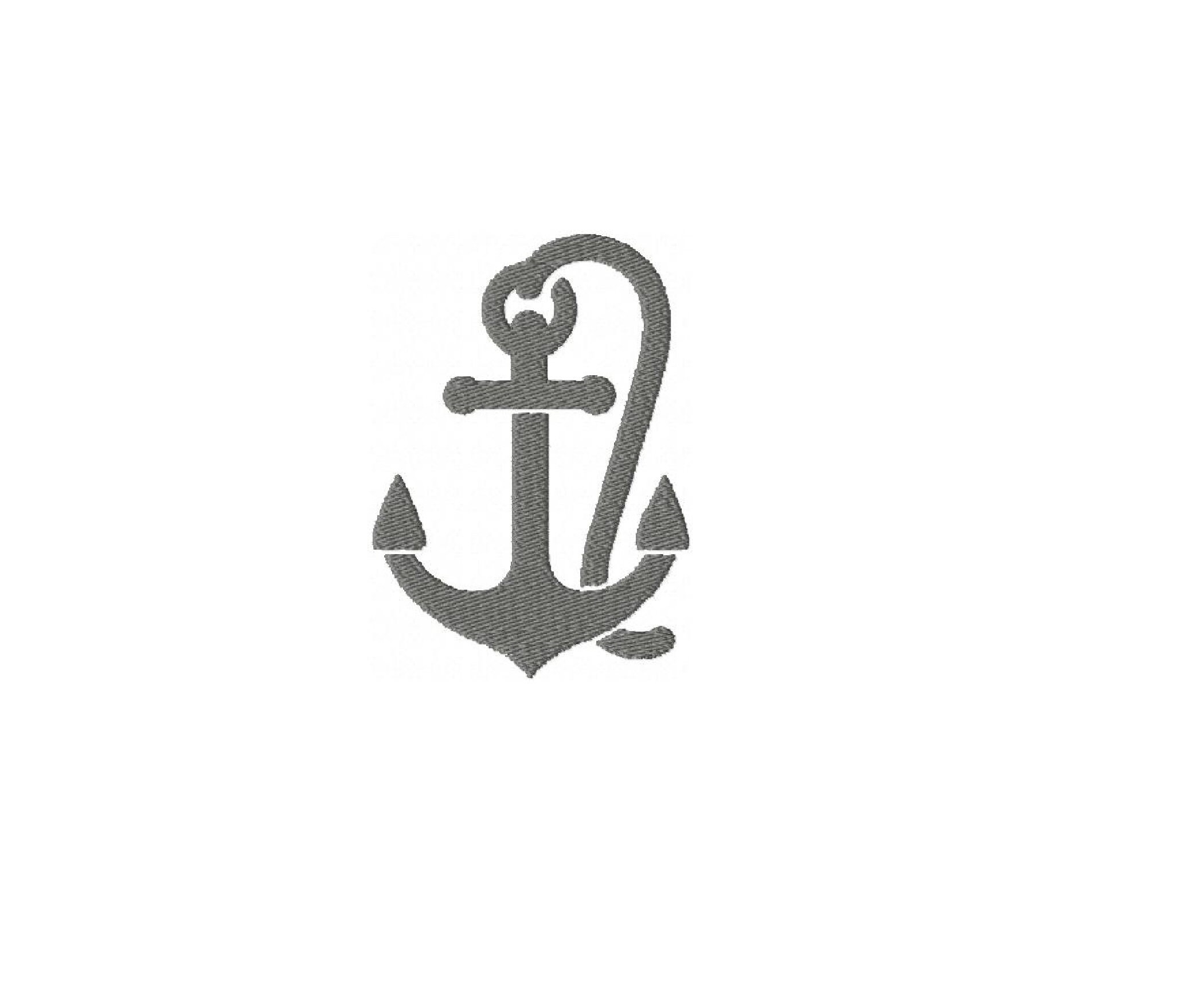 Anchor Embroidery Design Nautical Design Nautical - Etsy