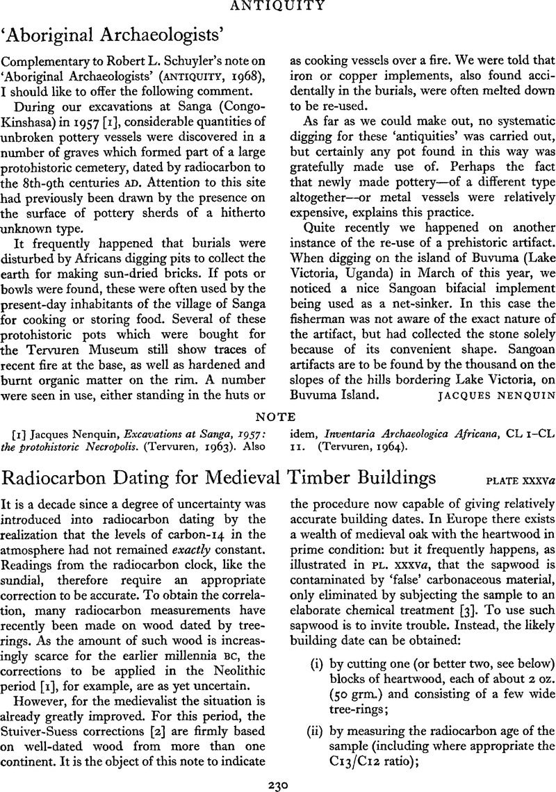 Radiocarbon Dating for Medieval Timber Buildings | Antiquity ...