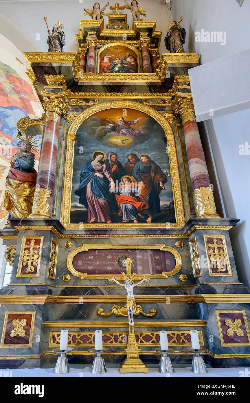 Side altar, Church of St. Martin and Alexander, Waltenhofen ...