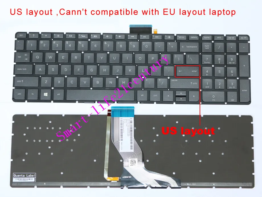 New for HP M6-W M6-Wxxxx m6-w103dx m6-w105dx m6-w010dx US Keyboard ...