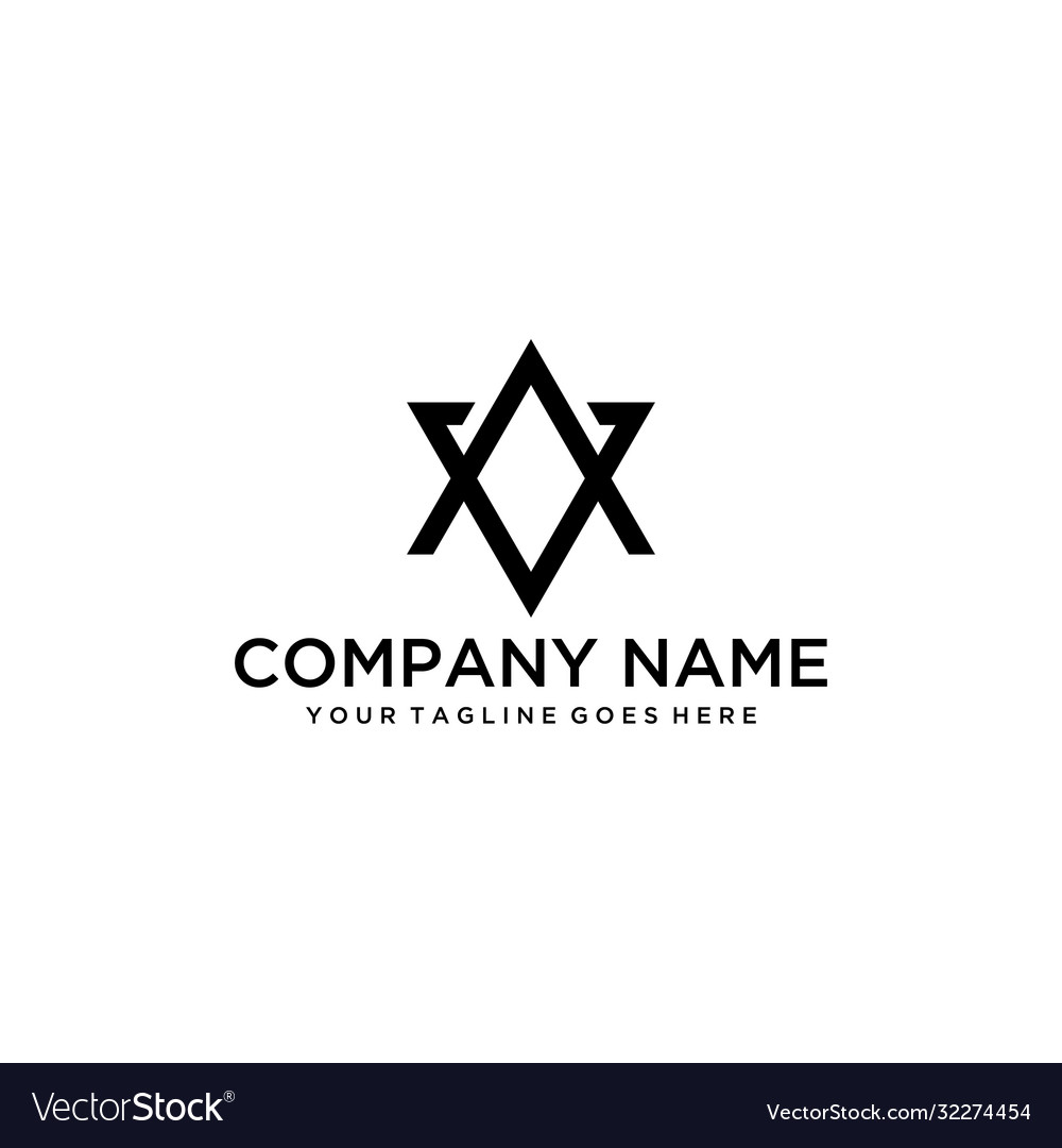 Av star logo Royalty Free Vector Image - VectorStock