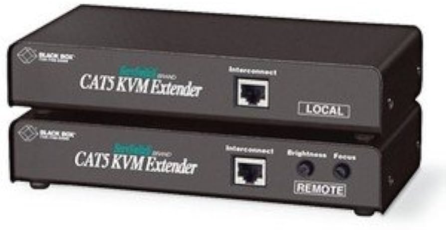 Amazon.com: Black Box CAT5 KVM Extenders Dual-Access Kit - 1 ...