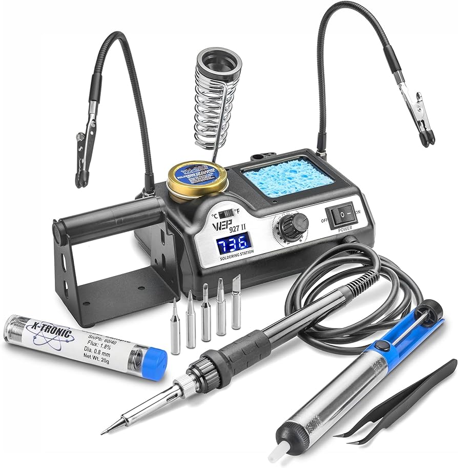 WEP 927-II 60 Watt Soldering Iron Station with LED Display - 10 ...