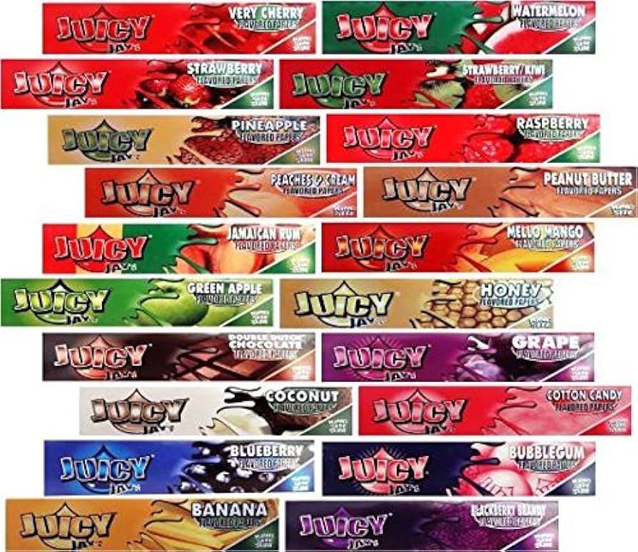 Amazon.com: Juicy Jay's FLAVORED ROLLING PAPER KING SIZE SLIM - 10 ...