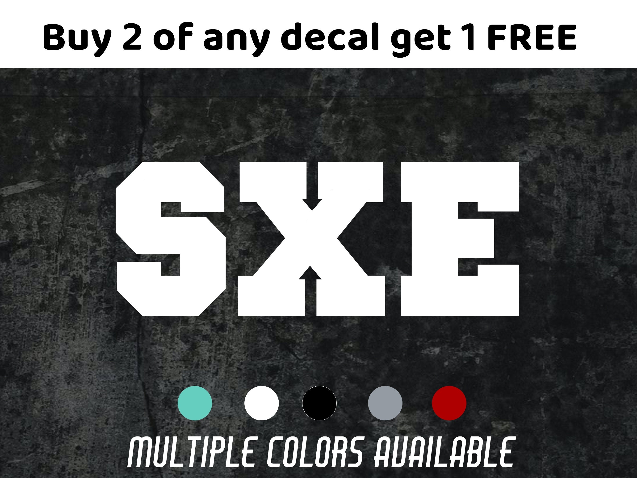 SXE Straight Edge XXX Hardcore Decal Sticker - Etsy