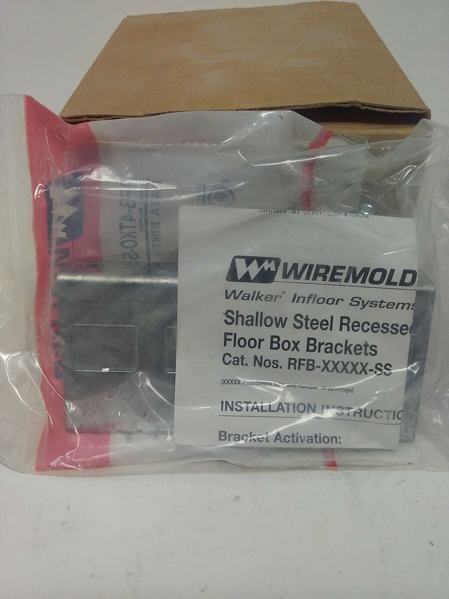 Wiremold Walker Shallow Steel Recessed Floorbox Bracket RFB-4TKO ...