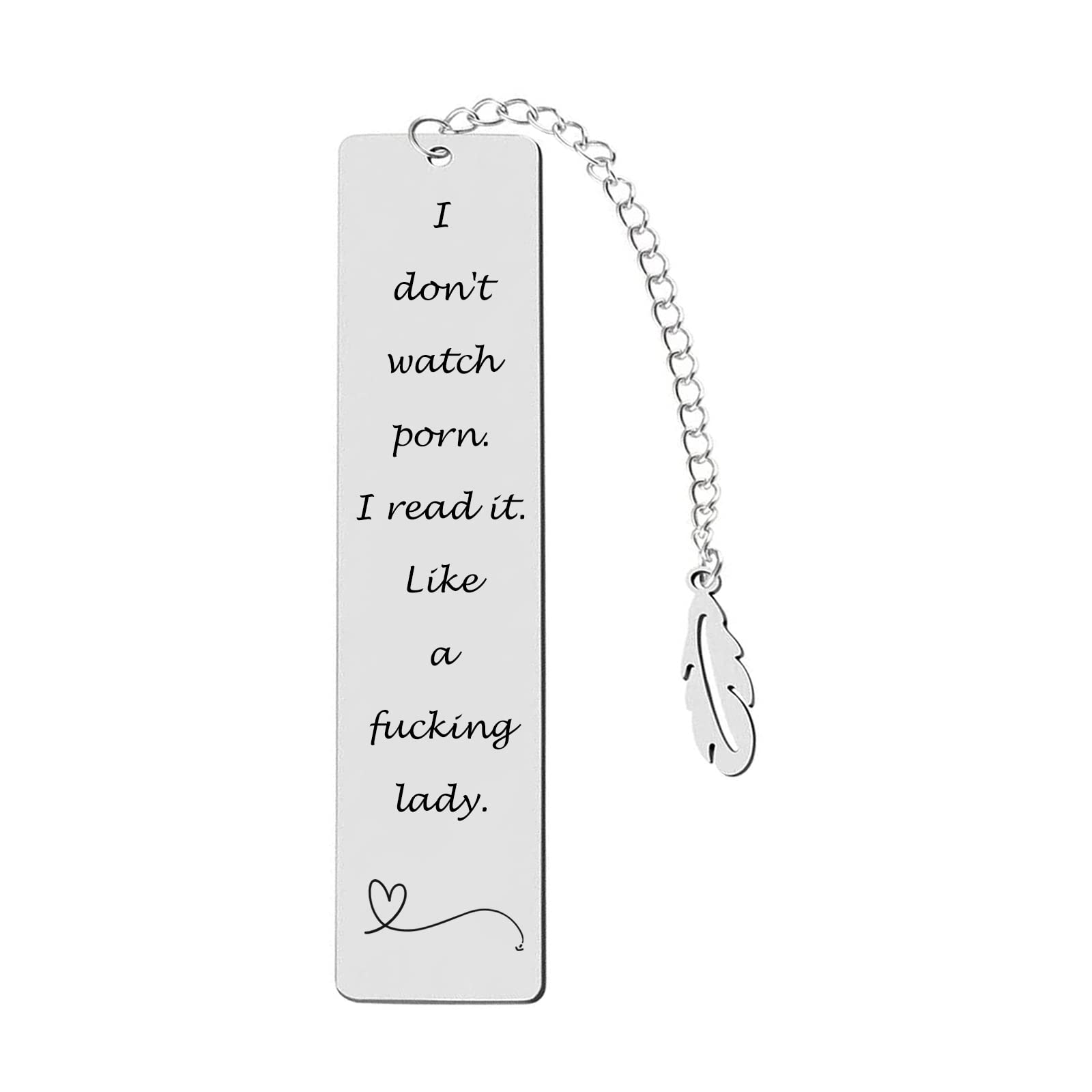 Amazon.com: Metal Bookmark Gift,Engraved 'I Don't Watch Porn.I ...