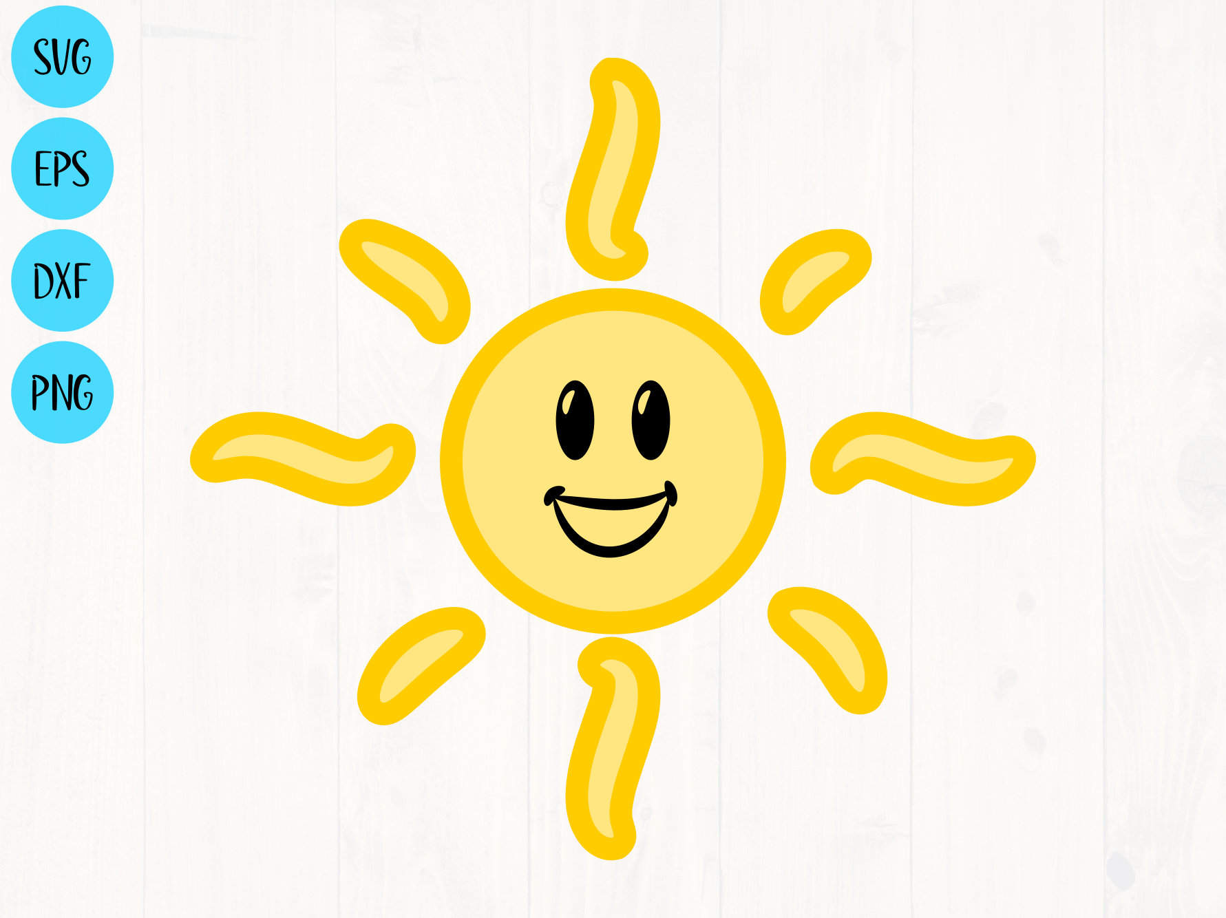 Cute Sun Clipart Svg Png Eps and Dxf Cute Sun Clip Art for - Etsy