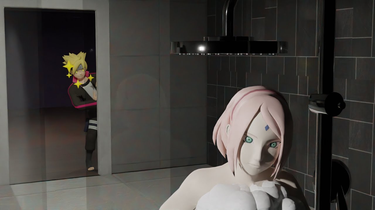 Animation - Boruto x Sakura | Caught peeking at Sakura take Shower ...