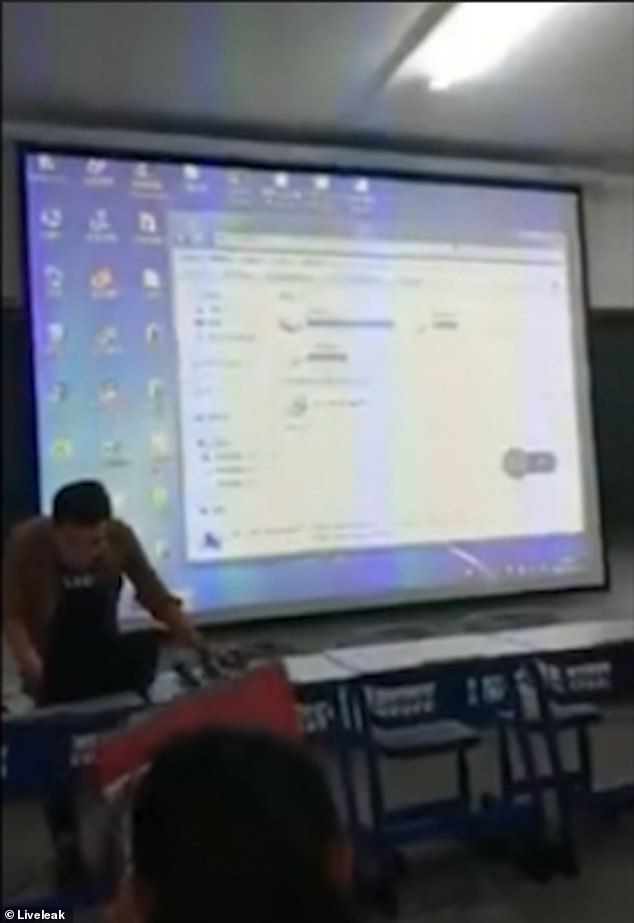 Hilarious moment teacher accidentally plays PORN to his students ...