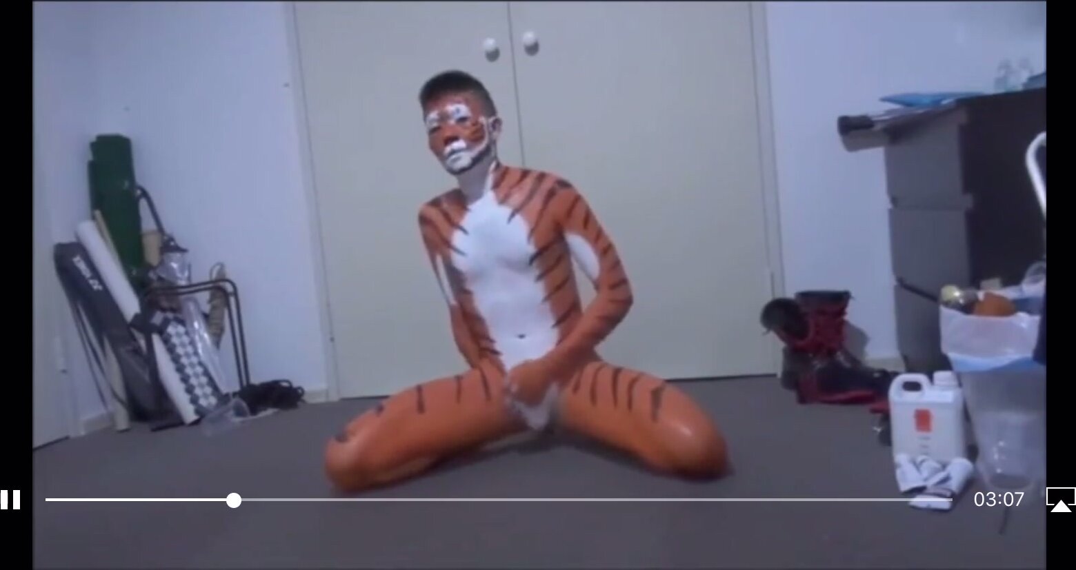 Asian body paint jerk off - ThisVid.com