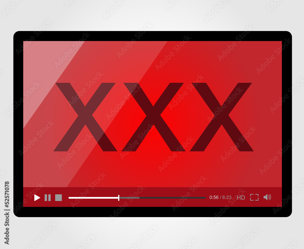 Video player for web, XXX Adult Stock Vector | Adobe Stock