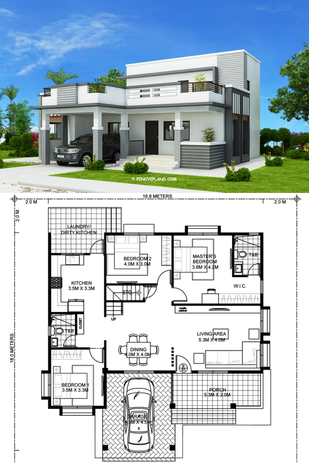 Four Bedroom Modern House Design | Pinoy ePlans | Building house ...