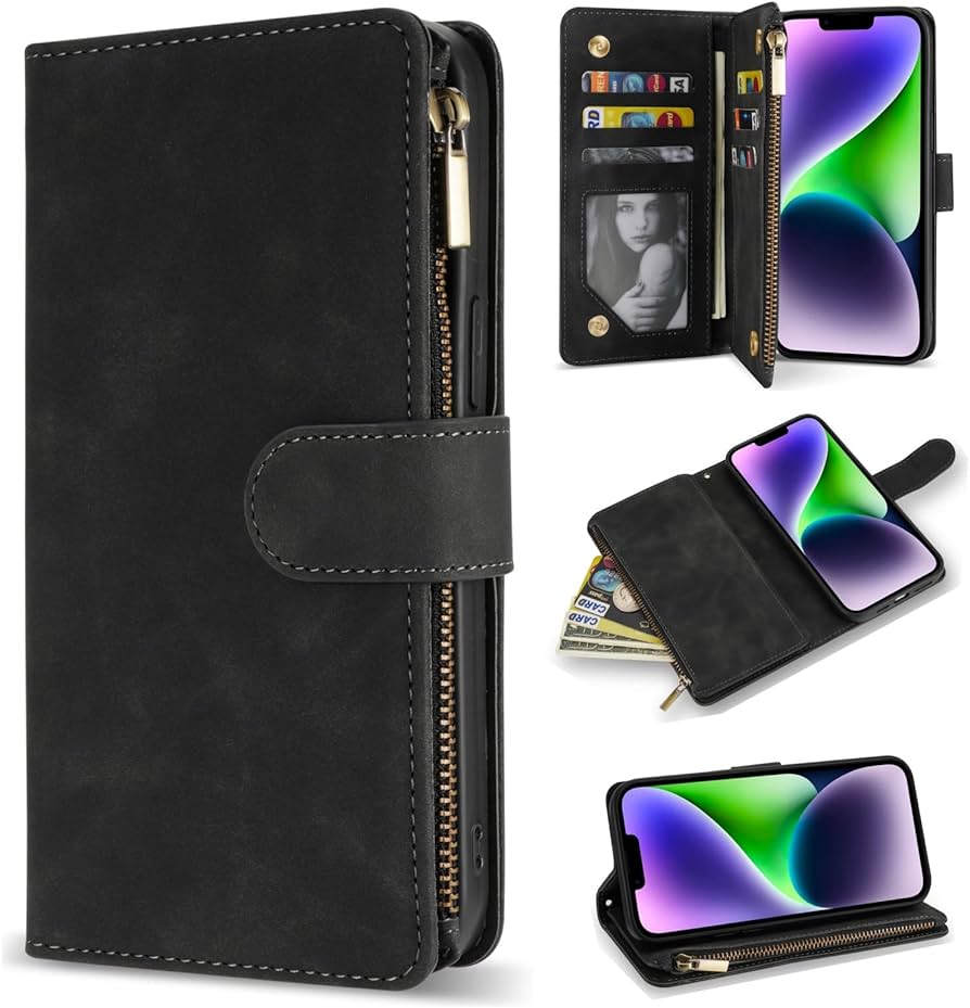 Amazon.com: ZZXX iPhone 14 Plus Case Wallet with [RFID Blocking ...