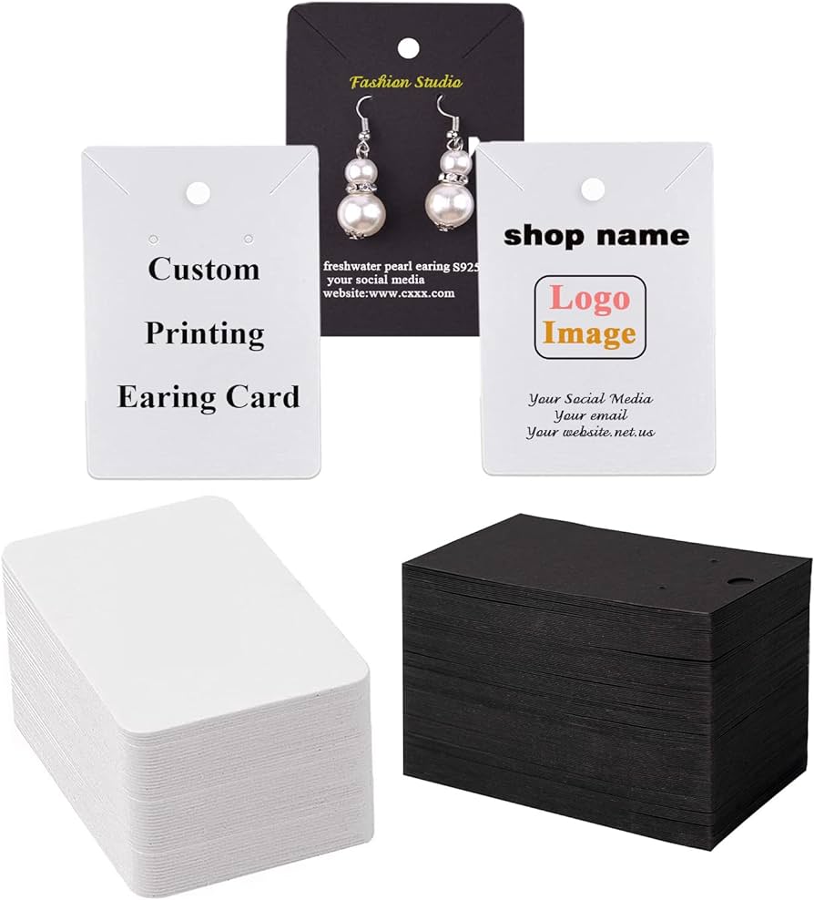 Amazon.com: Custom Earring Display Card Earring Holder Cards ...