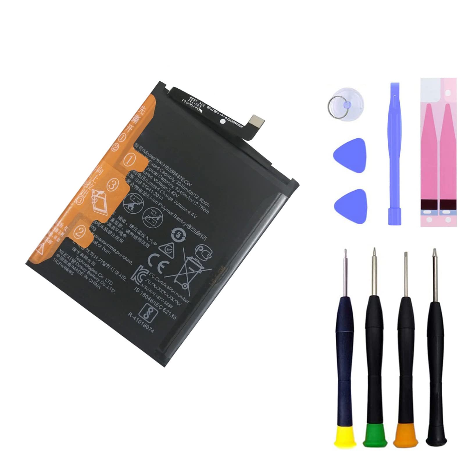 Aousavo HB356687ECW Replacement Battery Compatible with Huawei ...