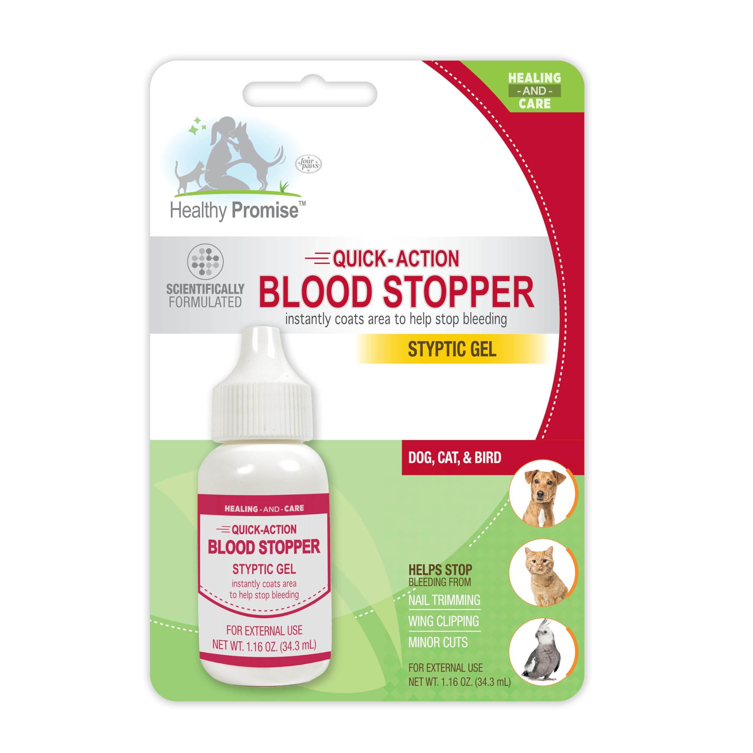 Amazon.com: Four Paws Healthy Promise Pet Blood Stopper Gel 1.16 ...