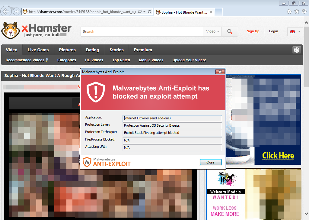 Malvertising Strikes on Adult Site xHamster Again | Malwarebytes Labs