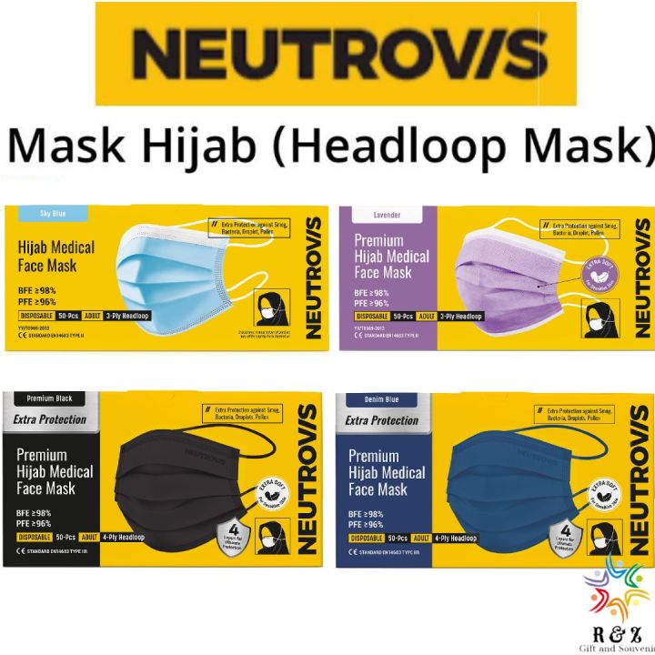 Neutrovis Headloop Medical Face Mask / Mask Hijab Medical / Mask ...