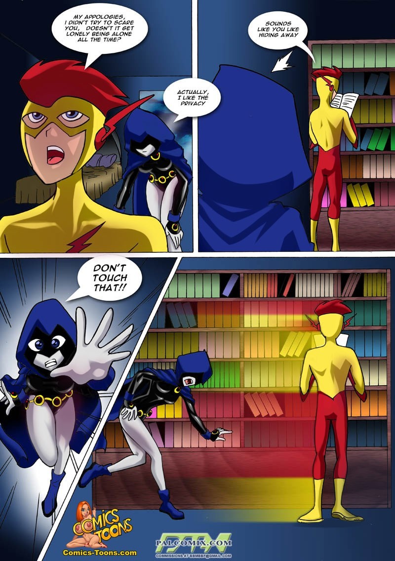 Teen Titans Comic - Raven vs Flash - Porn Cartoon Comics