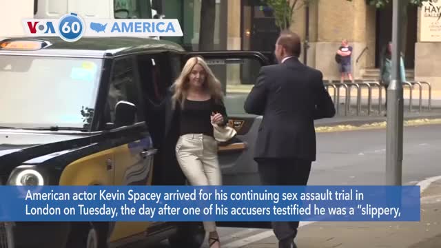 VOA60 America- American actor Kevin Spacey arrived for his ...