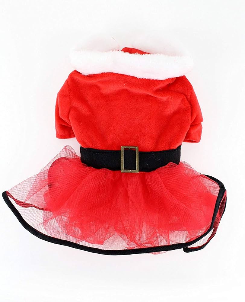 Amazon.com : Midlee Mrs. Claus Santa Tutu Dog Dress (XXX-Large ...