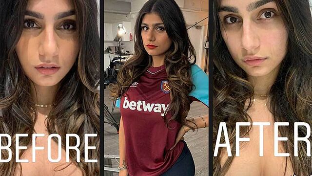 Premier League: Mia Khalifa shares sexy photos in a West Ham shirt ...