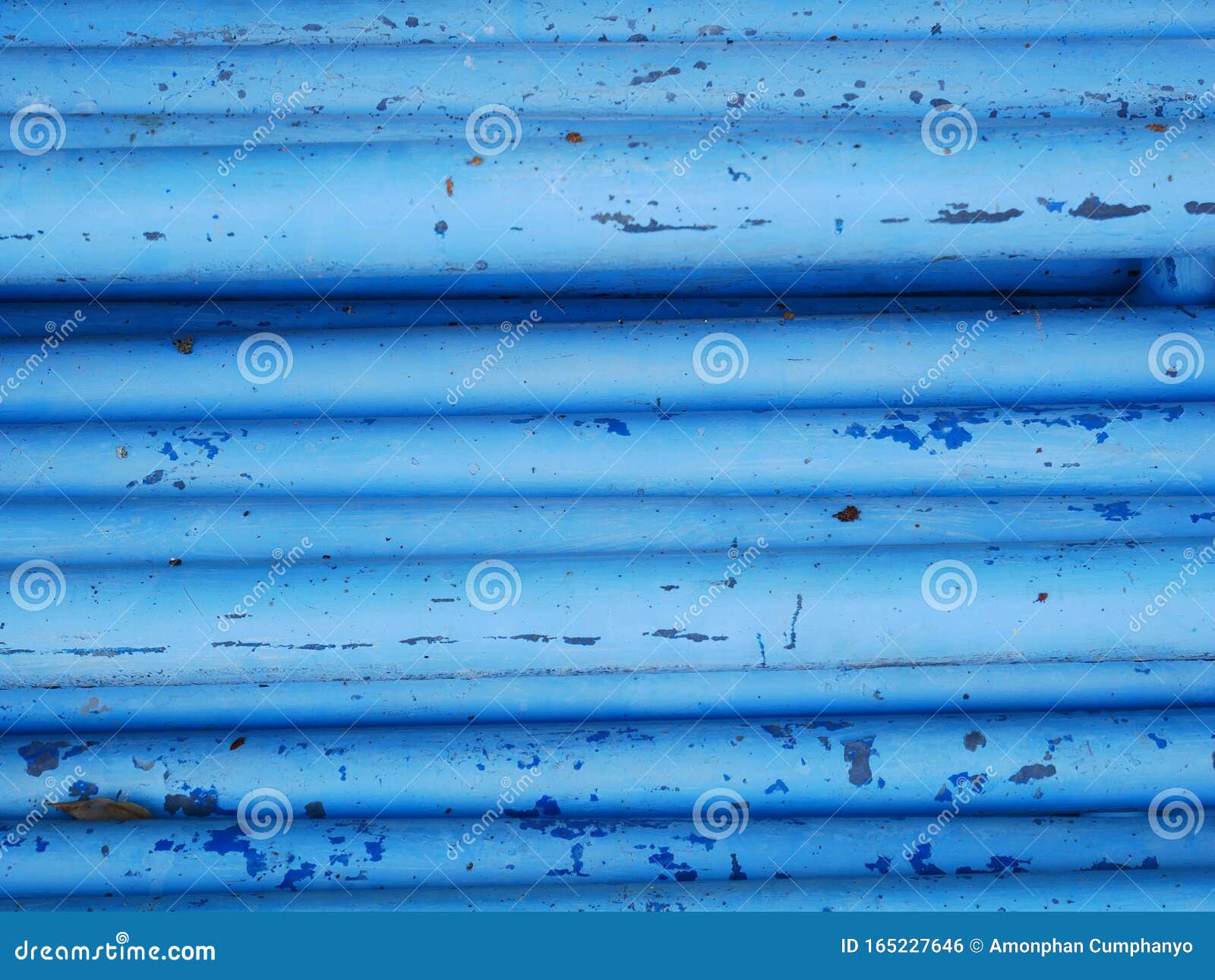 Blue Metal Pipe Background, Used Steel Tube, Dirty Aluminum Pipe ...