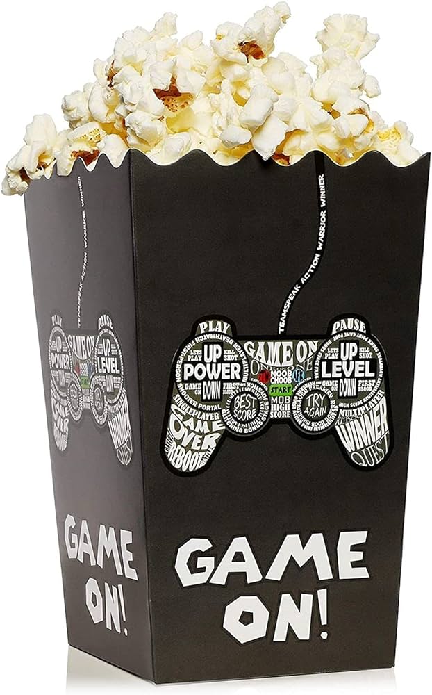 Amazon.com: 100 Pack Mini Paper Popcorn Boxes, Themed Video Game ...